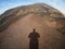 Shadow selfie on mount Etna