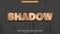 Shadow text effect editable eps file with black wooden wall texture background