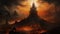 Shadowed Dominion: Otherworldly Landscape Inspired by Mordor\\\'s Darkness