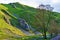 Shadows cast across Thorpe Cloud, Dovedale, Derbyshire.