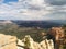 Shadows of clouds moving across valleys at Bryce Canyon National Park