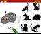 Shadows task cartoon with cats