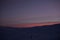Shady panorama during the evening in skiing resort. Winter holiday in the mountains, beautiful view, snow and skiing.