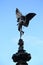 Shaftesbury Memorial Fountain, statue of a mythological figure Anteros Eros `s brother at Piccadilly Circus, London, United