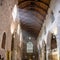 Shafts of sunlight streaming into the Interior of Brecon Cathedral Church,Brecon,Powys,Wales,UK