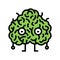 shaggy monster color icon vector illustration