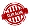 Shah Alam - Red grunge button, stamp