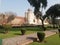 Shahi Qila or Shahi fort city Lahore fort. Huzuri Bagh view A historical monument of Mughal era in Pakistan