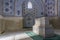 SHAHRISABZ, UZBEKISTAN: APRIL 29, 2018: Interior of the Mausoleum of Sheikh Shamseddin Kulyal in Dorut Tilavat complex