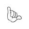 Shaka hands icon logo, vector design