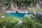 Shakadang hiking trail at the Taroko National Park Taiwan. The protected mountain forest landscape named after the landmark Taroko