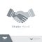 Shake hand symbol icon.