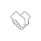 shake hands friendship outline icon. Elements of friendship line icon. Signs, symbols and vectors can be used for web, logo,