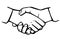 Shake hands.Handshake Friendship Partnership Minimalistic Flat Line Outline Stroke Icon Pictogram Symbol  Vector.