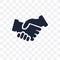 Shake hands transparent icon. Shake hands symbol design from Ins