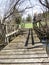 Shaker Heritage Village Community wood bridge leads to community grounds