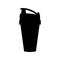 Shaker for sport cocktails black silhouette vector icon isolated