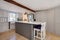Shaker style contemporary kitchen and breakfast bar