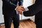 Shaking hand. To convey trust, support and friendship in business