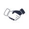 Shaking hands icon. black icon handshake. background for business and finance