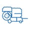 Shaking Harvester Vehicle doodle icon hand drawn illustration