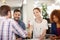 Shaking to exceptional work. Cropped shot of businesspeople shaking hands during a meeting in an office.