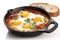 Shakshuka Breakfast, Healthy Vegetable Shakshouka with Eggs, Israel Shakshuka, Abstract Generative AI Illustration