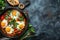 Shakshuka Breakfast, Healthy Vegetable Shakshouka with Eggs, Traditional Israel Shakshuka, Copy Space