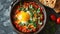 Shakshuka Isolated Top View - Stylized 2 - AI Generated