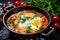 Shakshuka, mediterranean food life style Authentic living