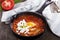 Shakshuka with tomatoes and eggs