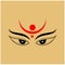 Shakti face icon. Lord Durga face illustration