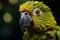 Shallow focus reveals the vibrant allure of Newtons green parakeet