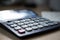 Shallow focus of some of the keys on a typical business orientated digital calculator.