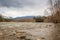 A shallow riffle on a cold Kalum river in British Columbia, Canada