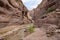 A shallow stream flows along Wadi Numeira hiking trail in Jordan