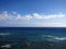 Shallow wavy ocean waters of Waikiki looking into the pacific ocean