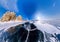 Shaman Cape on Olkhon Island, Baikal, fish-eye aerial