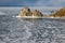 Shaman rock and cape Burhan on Olkhon Island, Russia