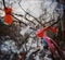 Shamanic tree, religious bandages, Baikal