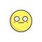 Shame face emoticon filled outline icon