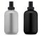 Shampoo bottle. Black white cosmetic package blank