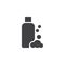 Shampoo bottle and foam vector icon