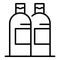 Shampoo bottles icon, outline style