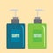 shampoo and conditioner bottle. Vector illustration decorative design