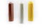 Shampoo, moisturizing bottles in brown, white, yellow colors.