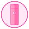 Shampoo. Pink baby icon on a white background