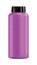 Shampoo in a purple plastic bottle isolated