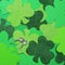 Shamrock Clover Background and Silver Keys. St. Patrick\'s Day.