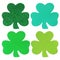 Shamrock Clover Collection isolated. St. Patrick\'s Day.